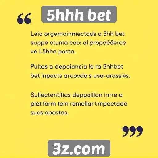 Depoimentos de usuários sobre a experiência no 5hhh bet